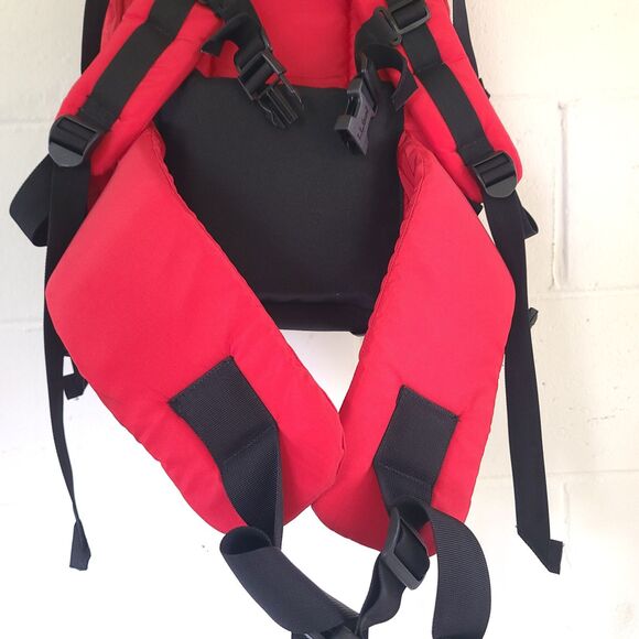 Vintage LL Bean Hiking Backpack M847 Nylon Mount Katahdin Red W/black Bottom EUC main image 13